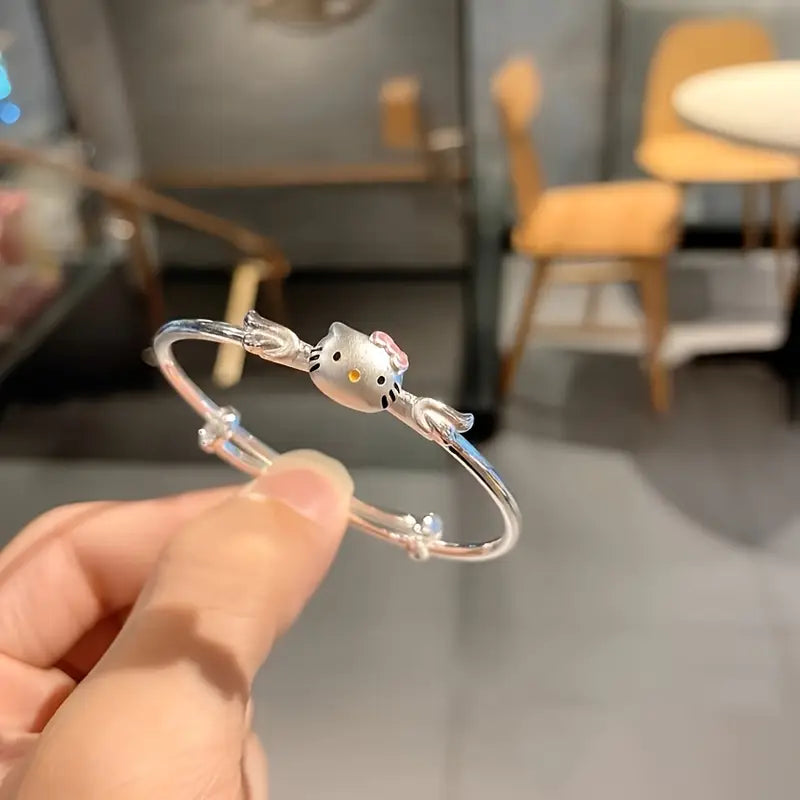 Kitty Ribbon Charm Bileklik