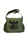 Black Dragon Baskılı Unisex Postacı Çantası