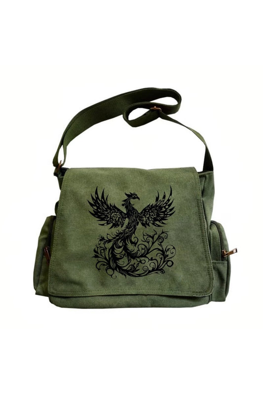 Black Dragon Baskılı Unisex Postacı Çantası