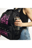 Black Pink Baskılı Çok Kullanılışlı Laptop Sırt Çantası Piersingli