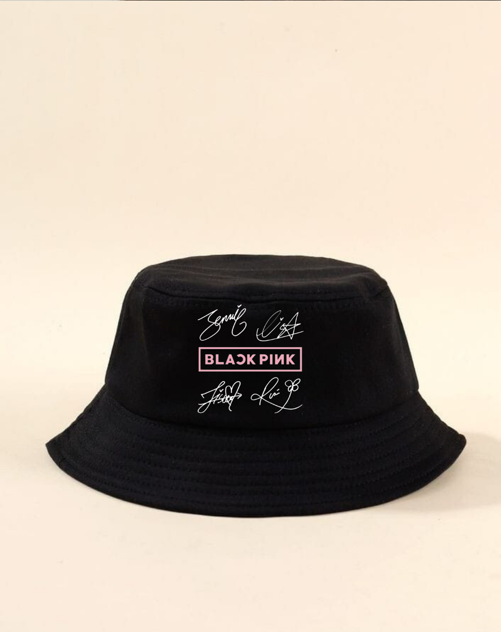 Black Pink Bucket Balıkçı Şapka