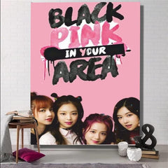 Black Pink Duvar Halısı