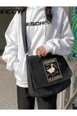 BlackCo Duck Anatomy Baskılı Unisex Yeşil Postacı Çantası