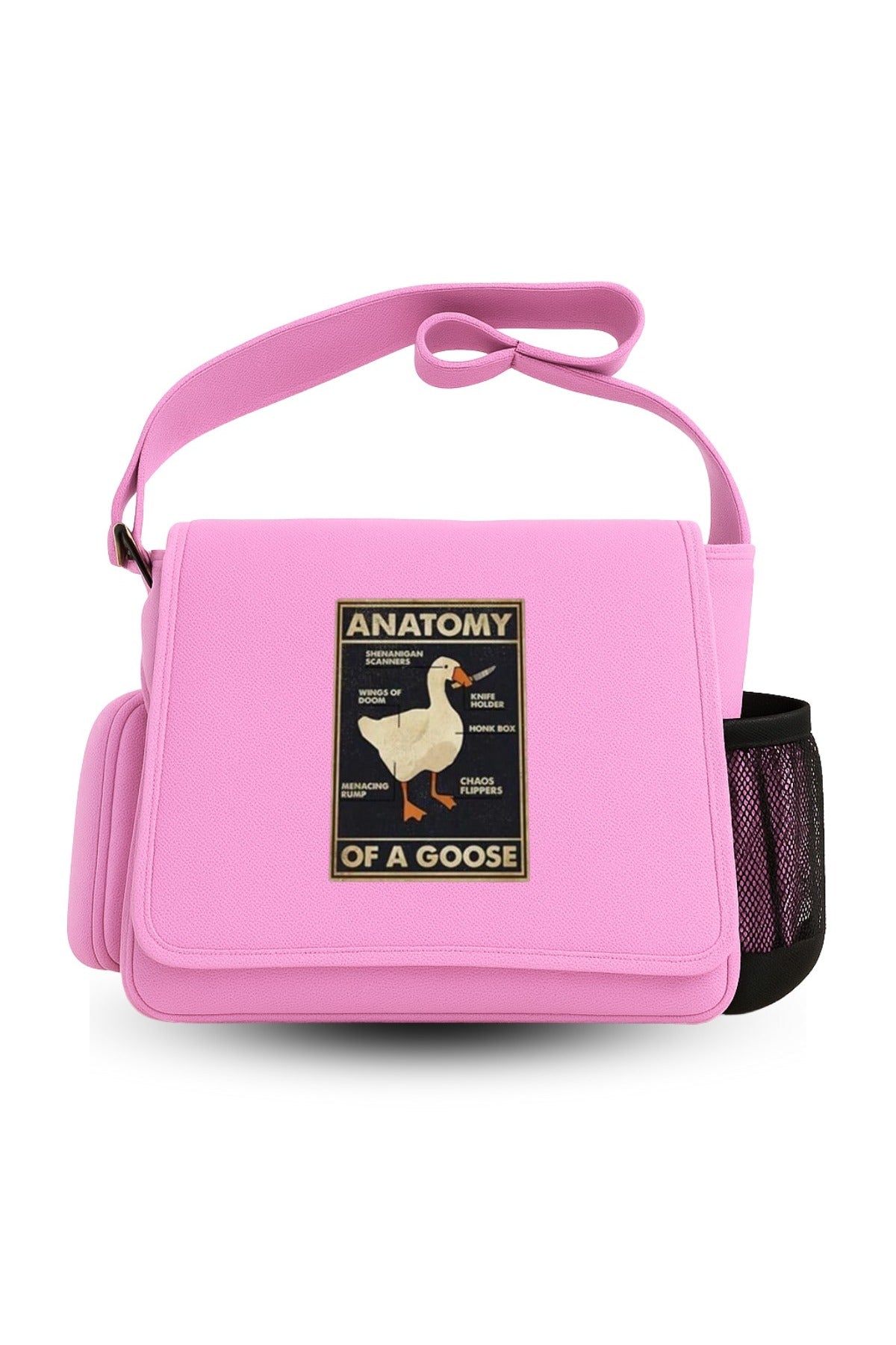 BlackCo Duck Anatomy Baskılı Unisex Yeşil Postacı Çantası