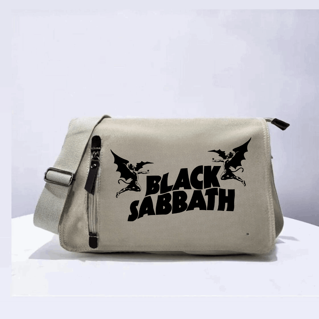 Blacksabbath Unisex Bej Postacı Çantası