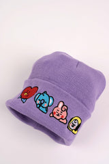 Bt21 Nakış İşleme Unisex Mor Bere