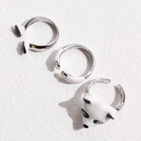 3'lü Sevimli Panda Yüzük