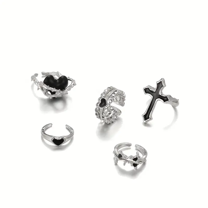 5'li Gothic Yüzük Seti