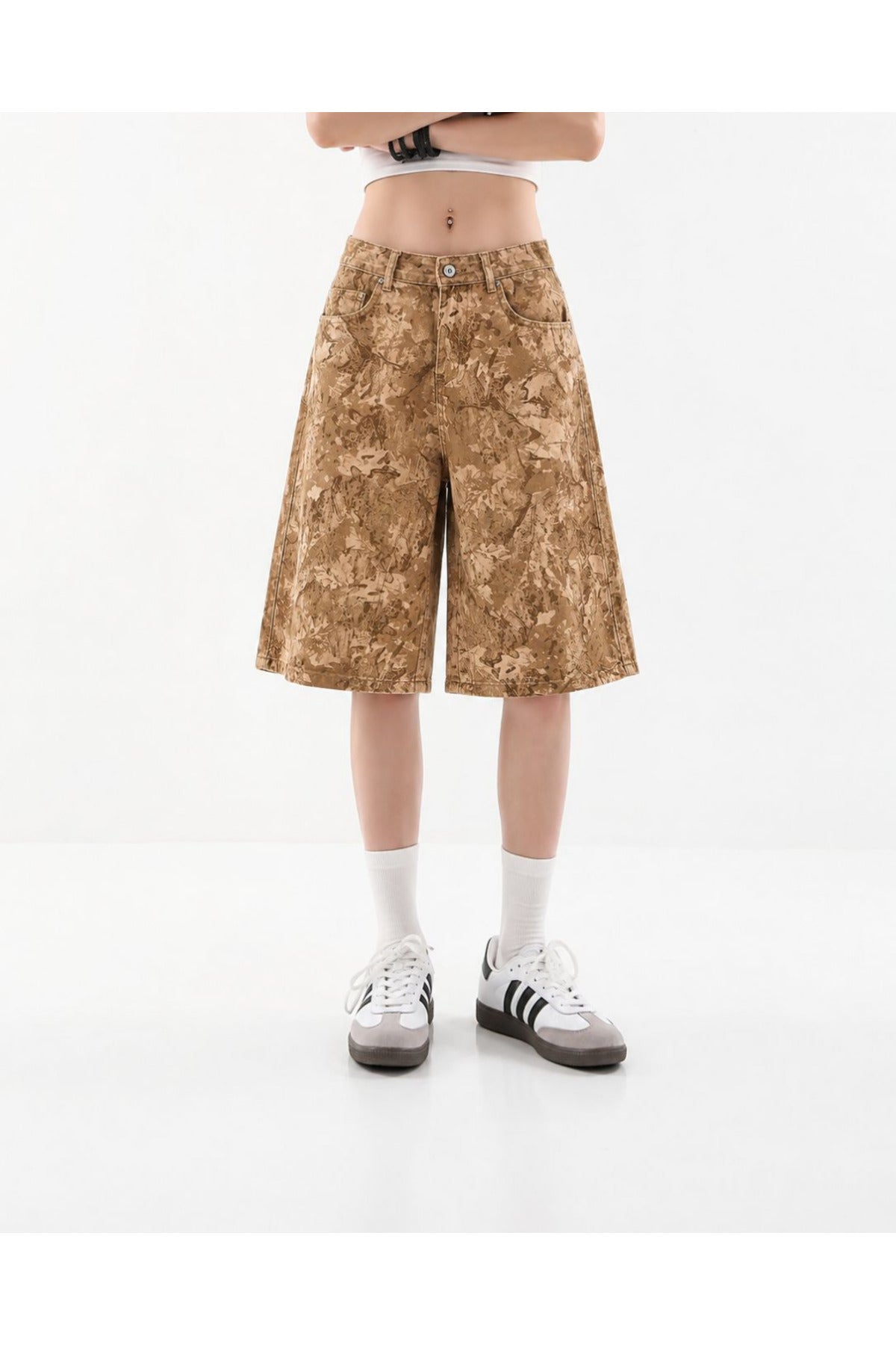 Camo Cargo Harajuku Y2K Unisex Şort Bermuda