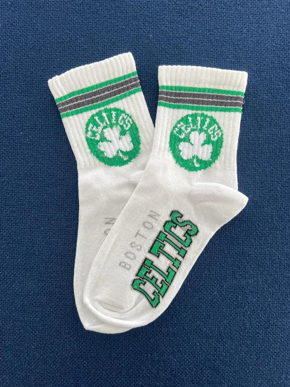 Celtics Unisex Beyaz Kolej Çorap