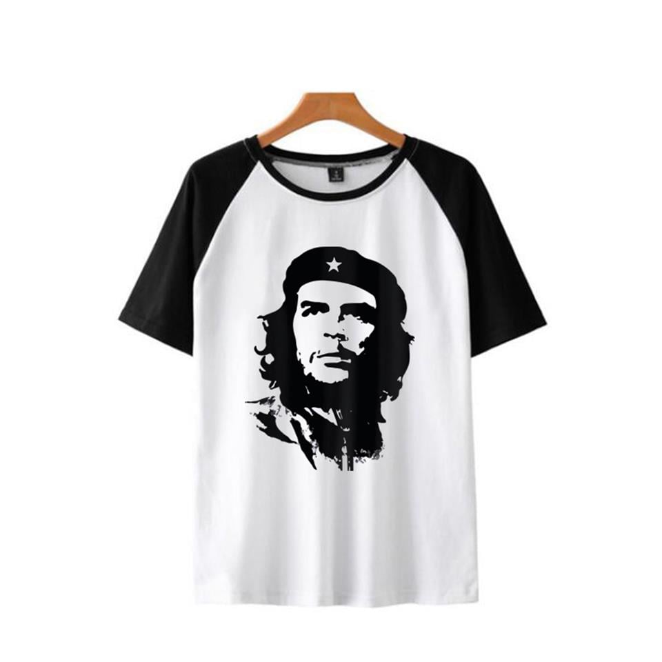 Che Guevara Baskılı Reglan Kol Beyaz Unisex Oversize T-shirt