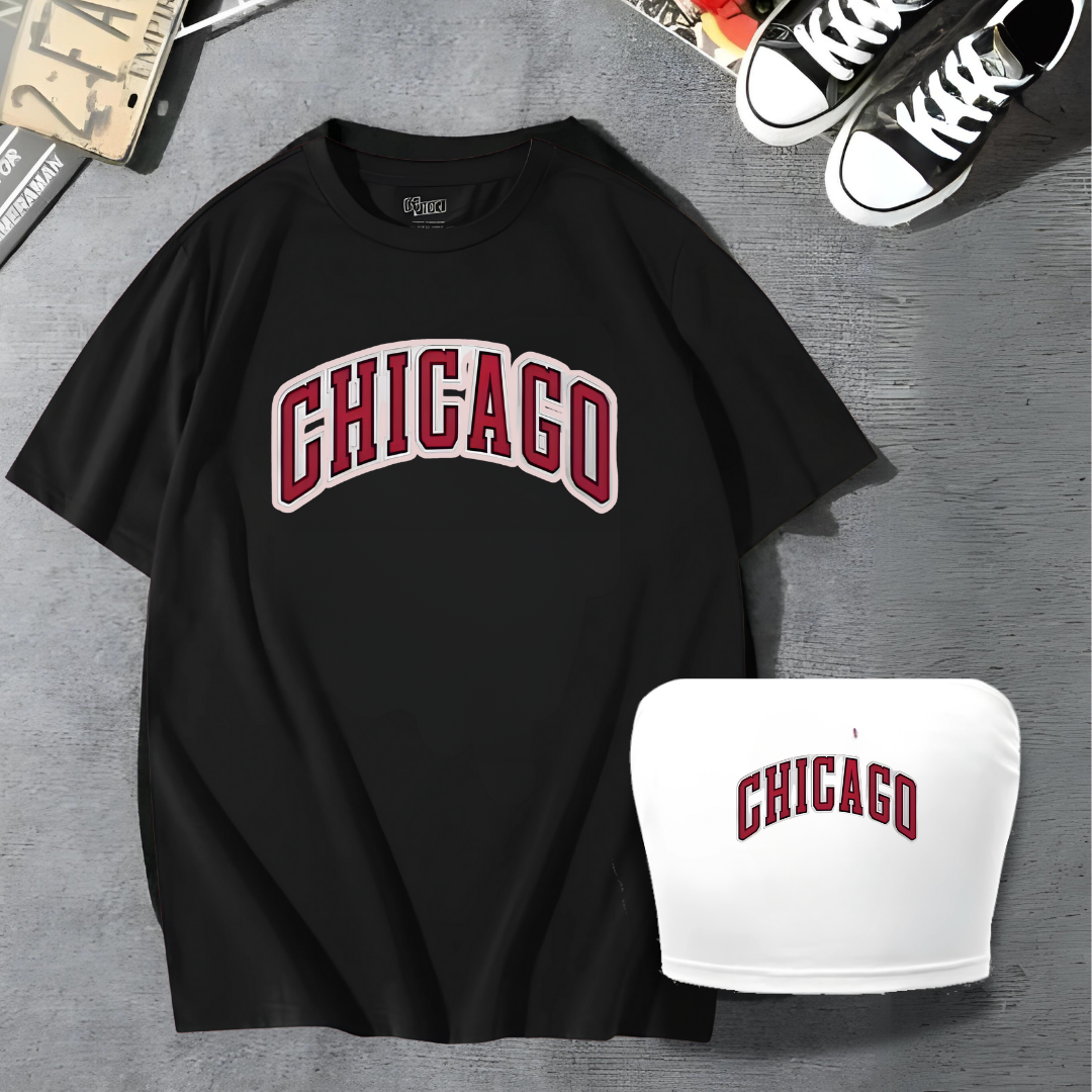 Chicago Couple T-Shirt & Croptop