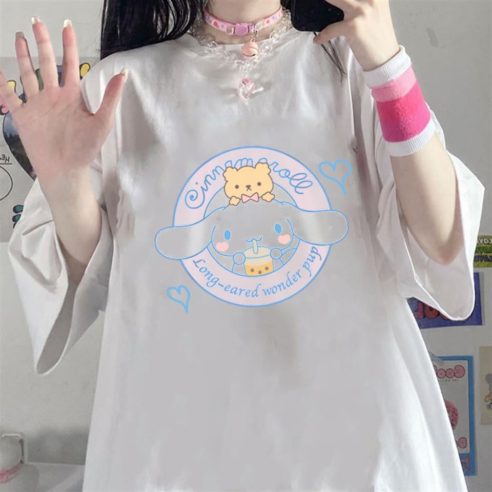 Cinnamoroll & Bear Beyaz Unisex Oversize T-shirt