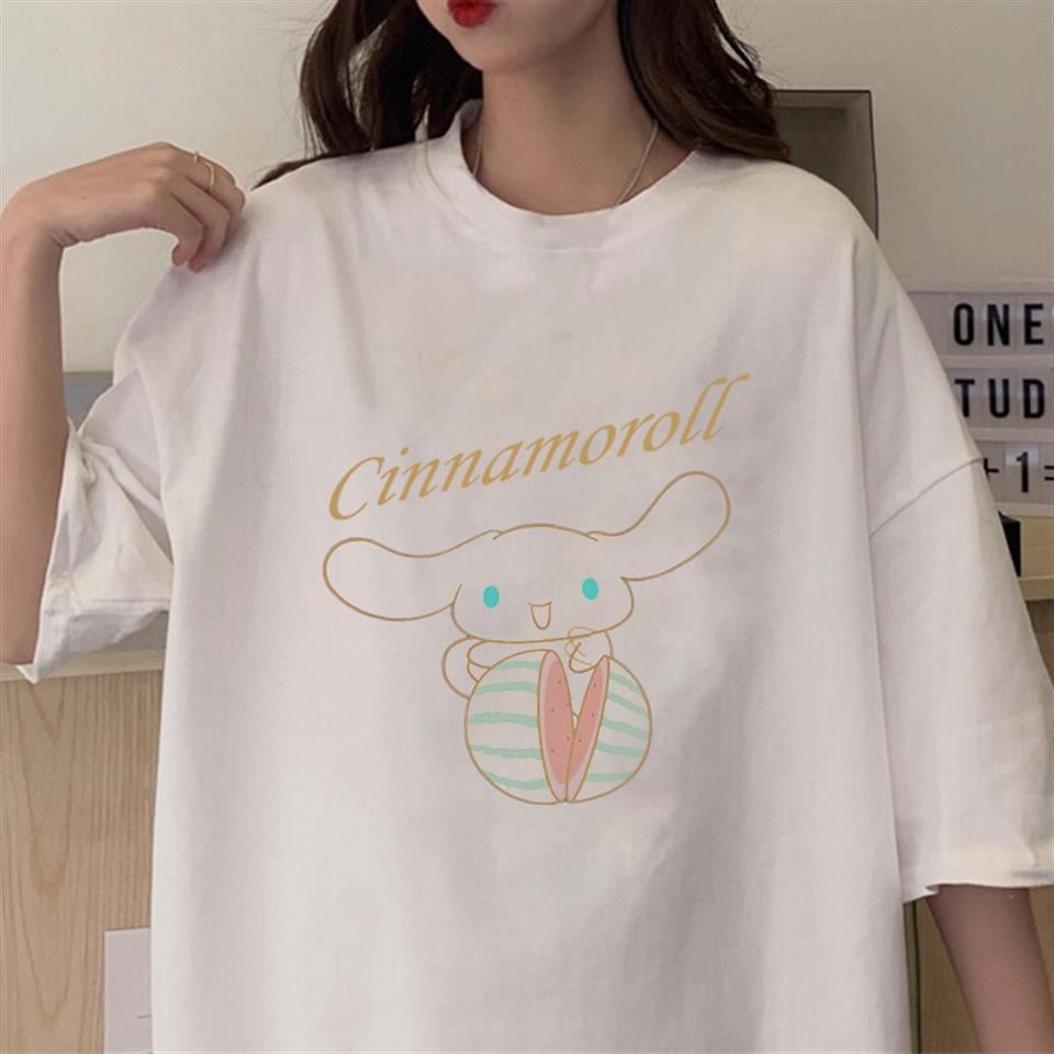 Cinnamoroll & Watermelon Beyaz Unisex Oversize T-shirt