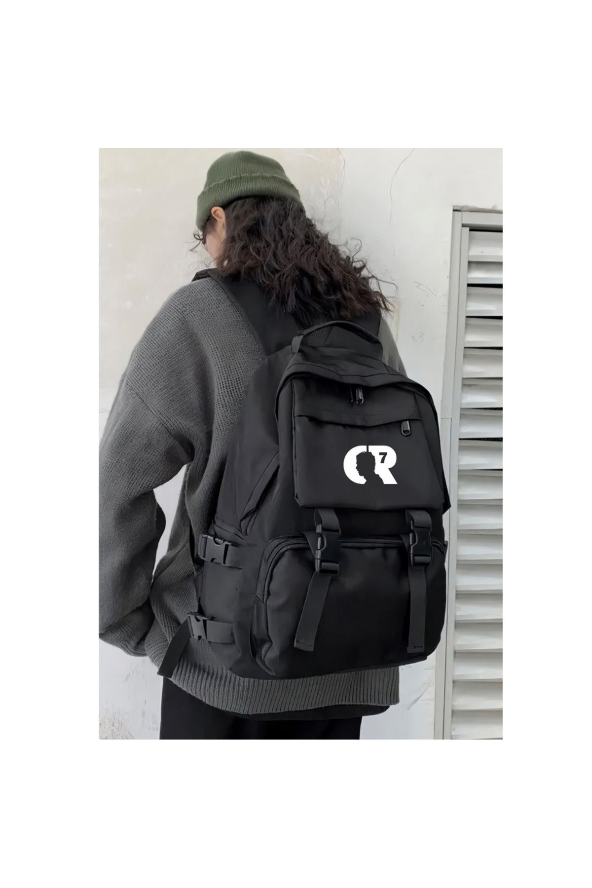 CR07 Design Baskılı Palaska Sırt Okul Çantası
