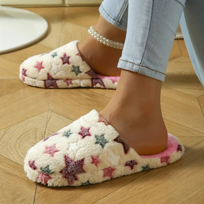 Y2K Star Peluş Terlik