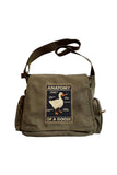 Day Light Duck Anatomy Baskılı Unisex Yeşil Postacı Çantası