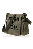 Day Light Rock N Roll Baskılı Unisex Yeşil Postacı Çantası