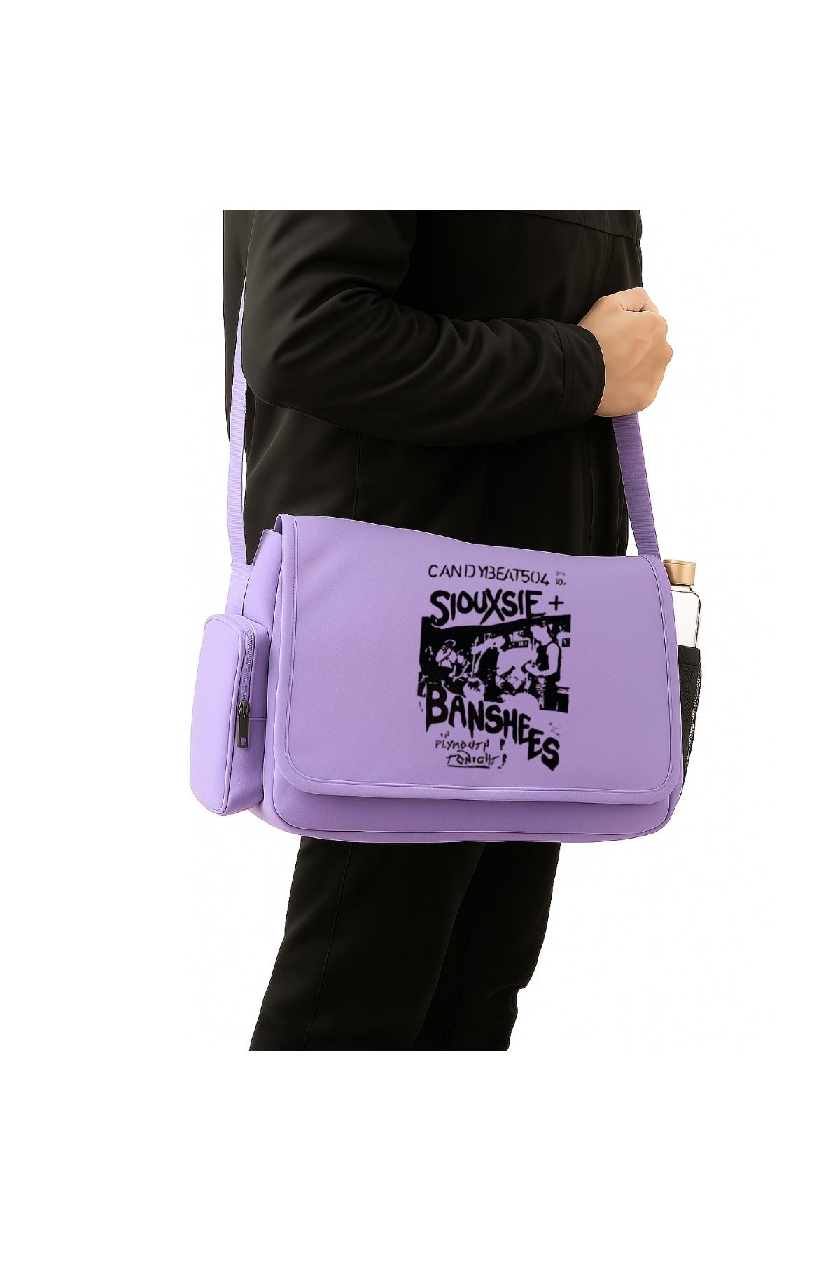 Day Light Siouxsie Banshees Baskılı Unisex Yeşil Postacı Çantası