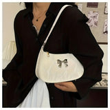 Y2K Ribbon Detail Küçük Omuz Çantası