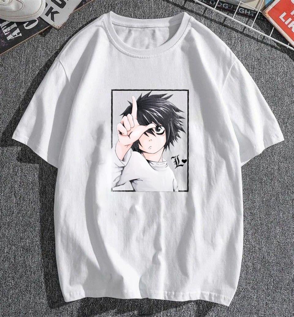 Death Note L Beyaz Unisex Oversize T-shirt