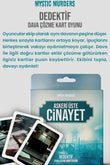 Dedektif Kart Oyunu - Askeri Üste Cinayet