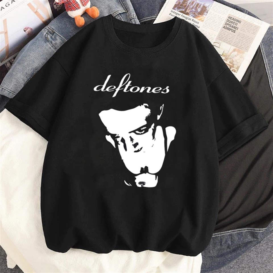 Deftones Baskılı Siyah Unisex Oversize T-shirt