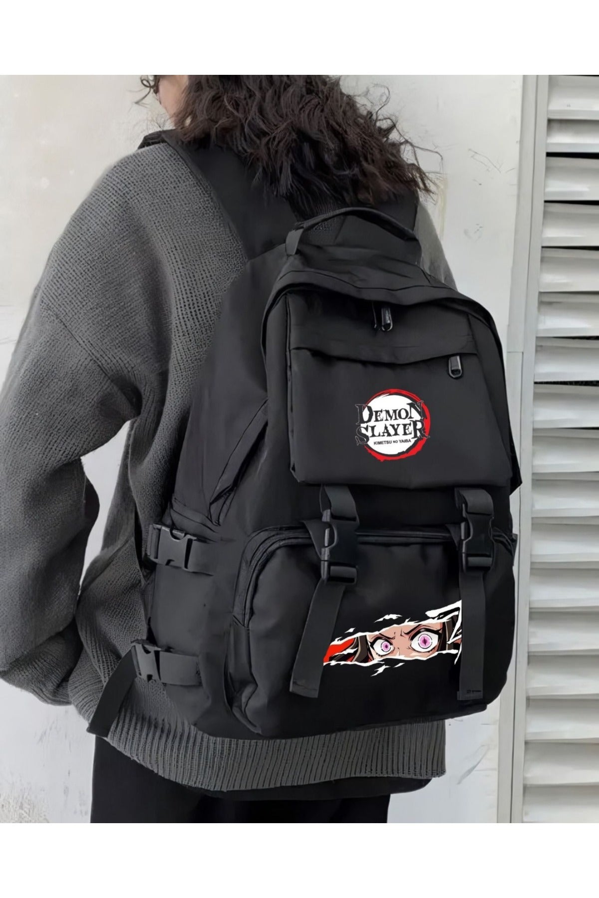 Demon Slayer Baskılı Palaska Sırt Okul Çantası
