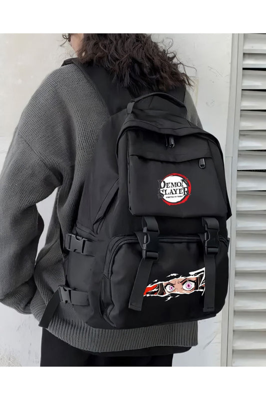 Demon Slayer Baskılı Palaska Sırt Okul Çantası