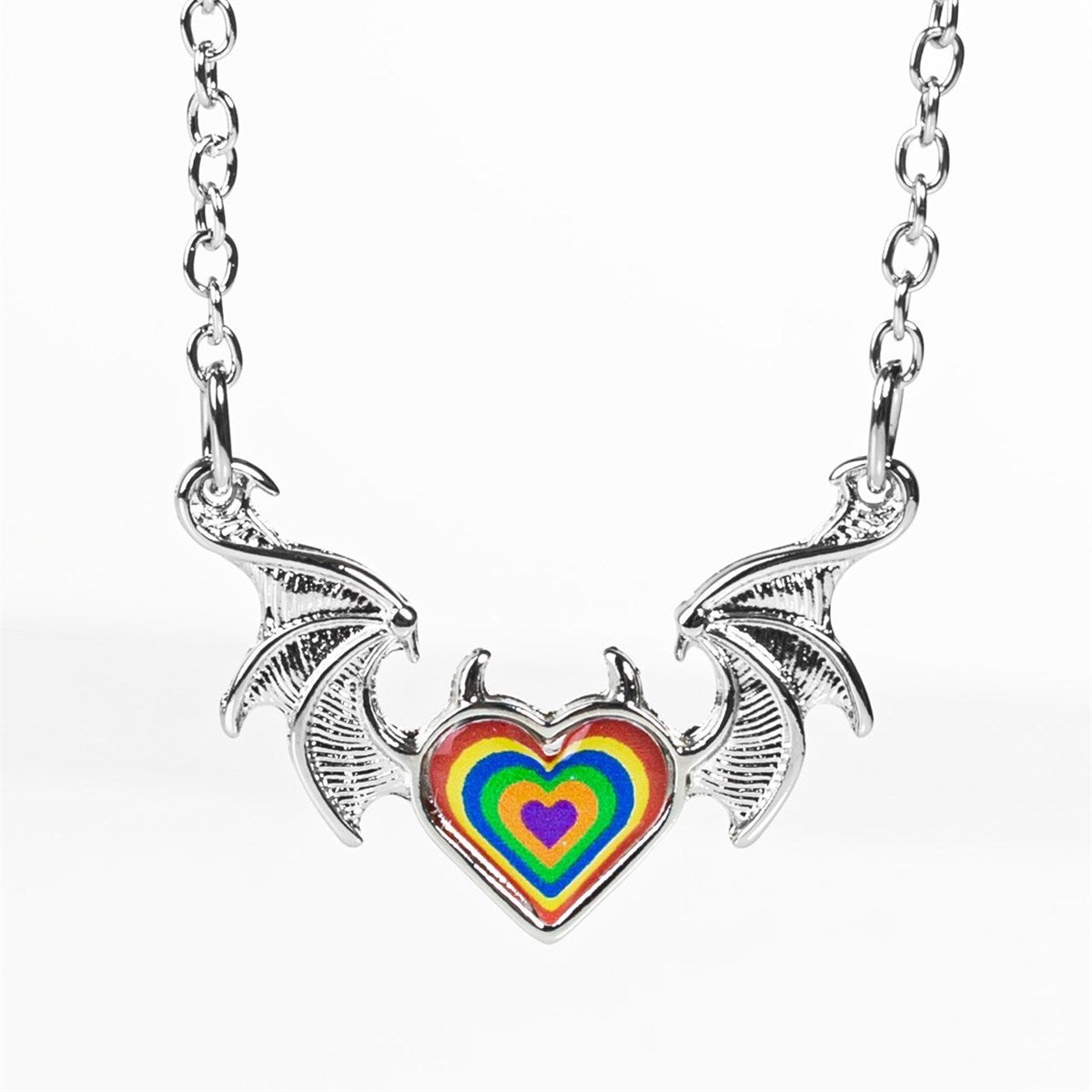 Devil Rainbow Heart 2 Kolye