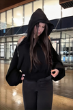 Glow Back Taşlı File Sweatshirt