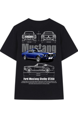 Dodge & Mustang Retro Baskılı T-shirt