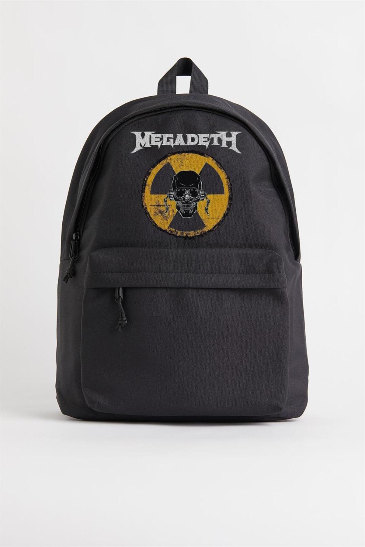 dompuleri moda Megadeth Skull Baskılı Unisex Sırt Çantası