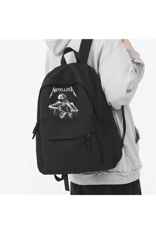 dorukhedıyelık  Metallica Skeleton Baskılı Unisex Sırt Çantası