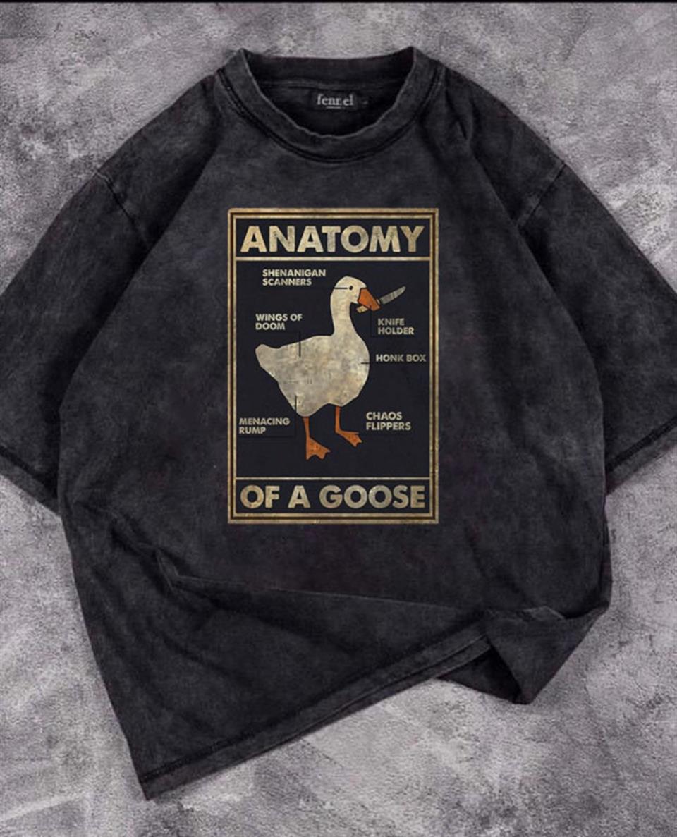 Duck Anatomy Unisex Eskitme T-shirt