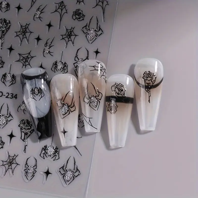 Gothic Spider Tırnak Stickeri