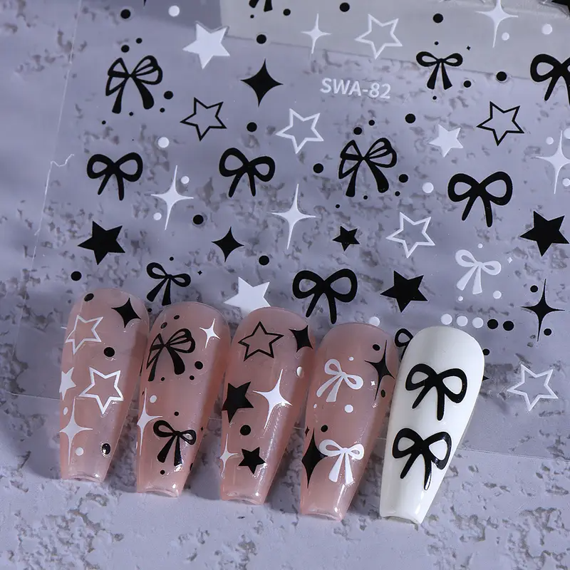 Y2K Cute Ribbon Tırnak Stickeri