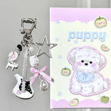 Y2K Kedi Gitarist Ribbon Anahtarlık