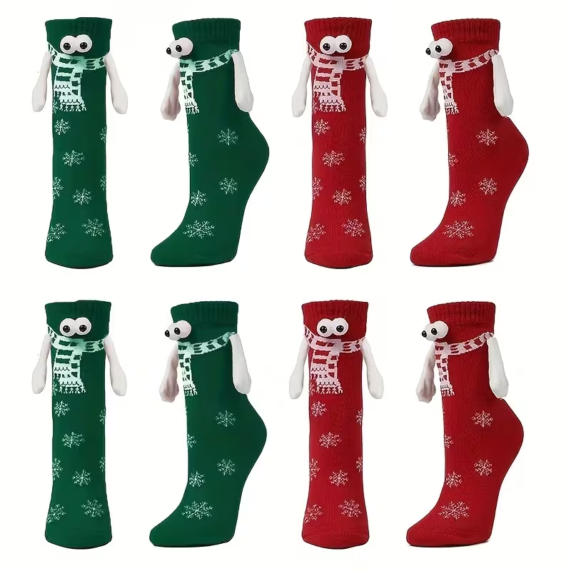 Christmas Temalı El Ele Çoraplar