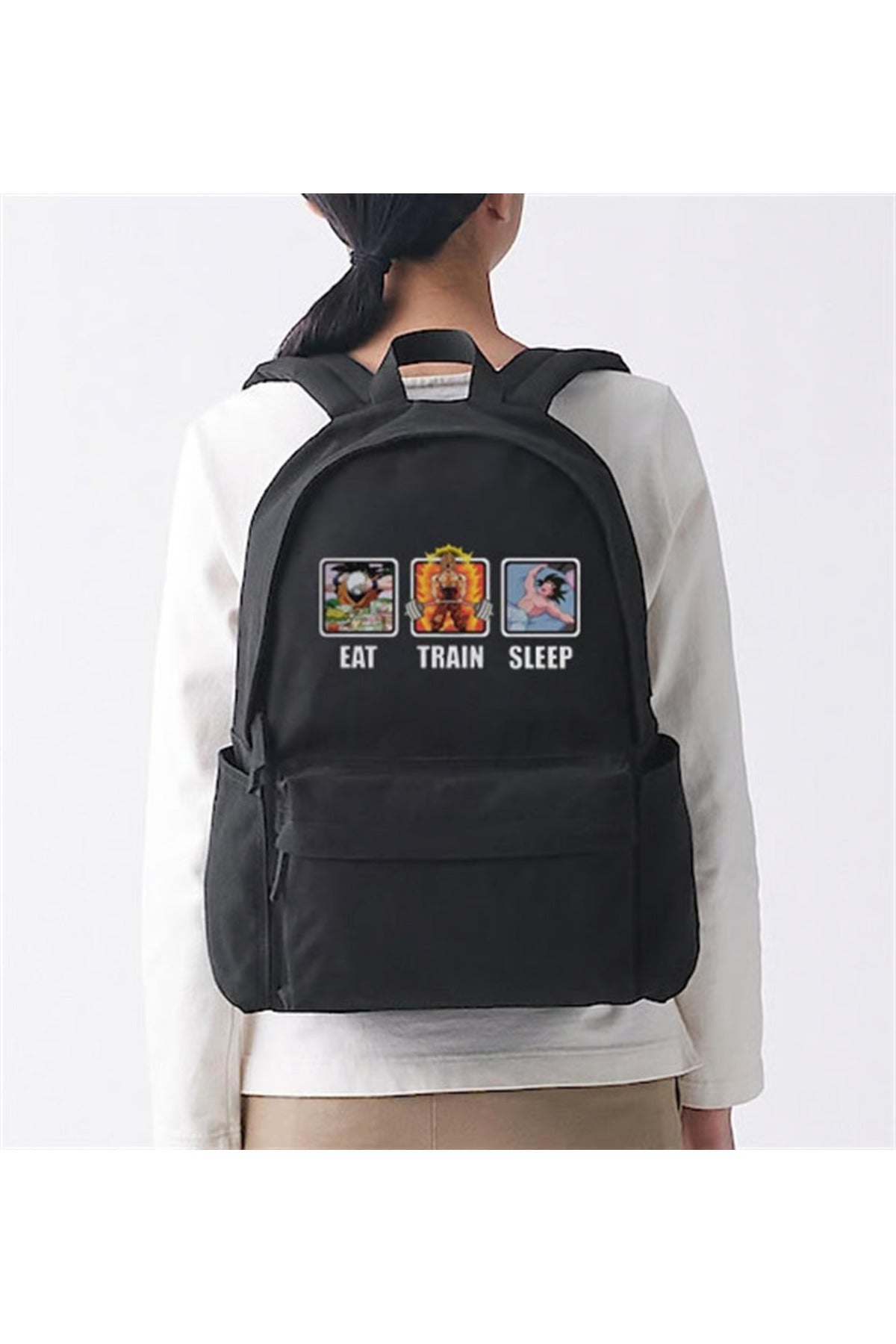 Eat Train Sleep Baskılı Unisex Sırt Çantası