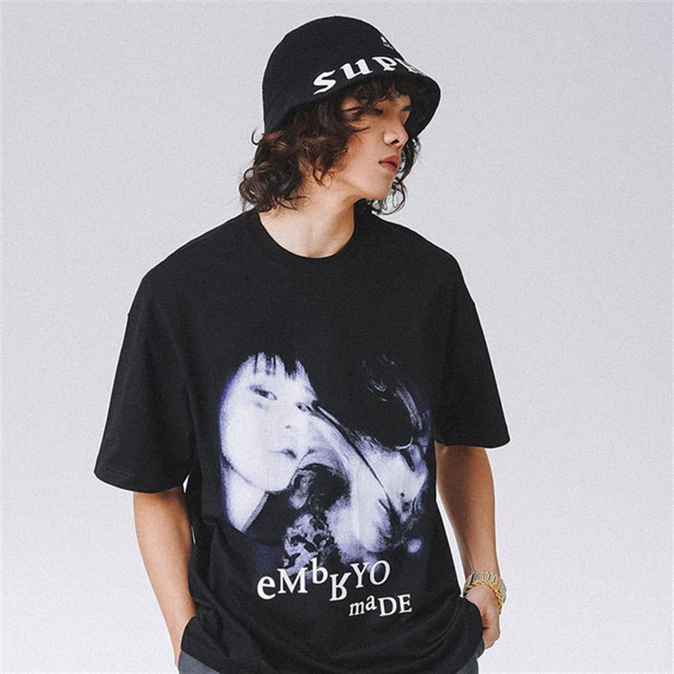 Embryo Made Siyah Unisex Oversize T-shirt