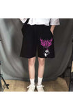 Ery Anime Harajuku Kuromi Sanrio Penye Unisex Şort