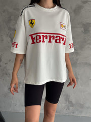 Extra Salaş Ferrari Baskılı  (Unisex) T-Shirt