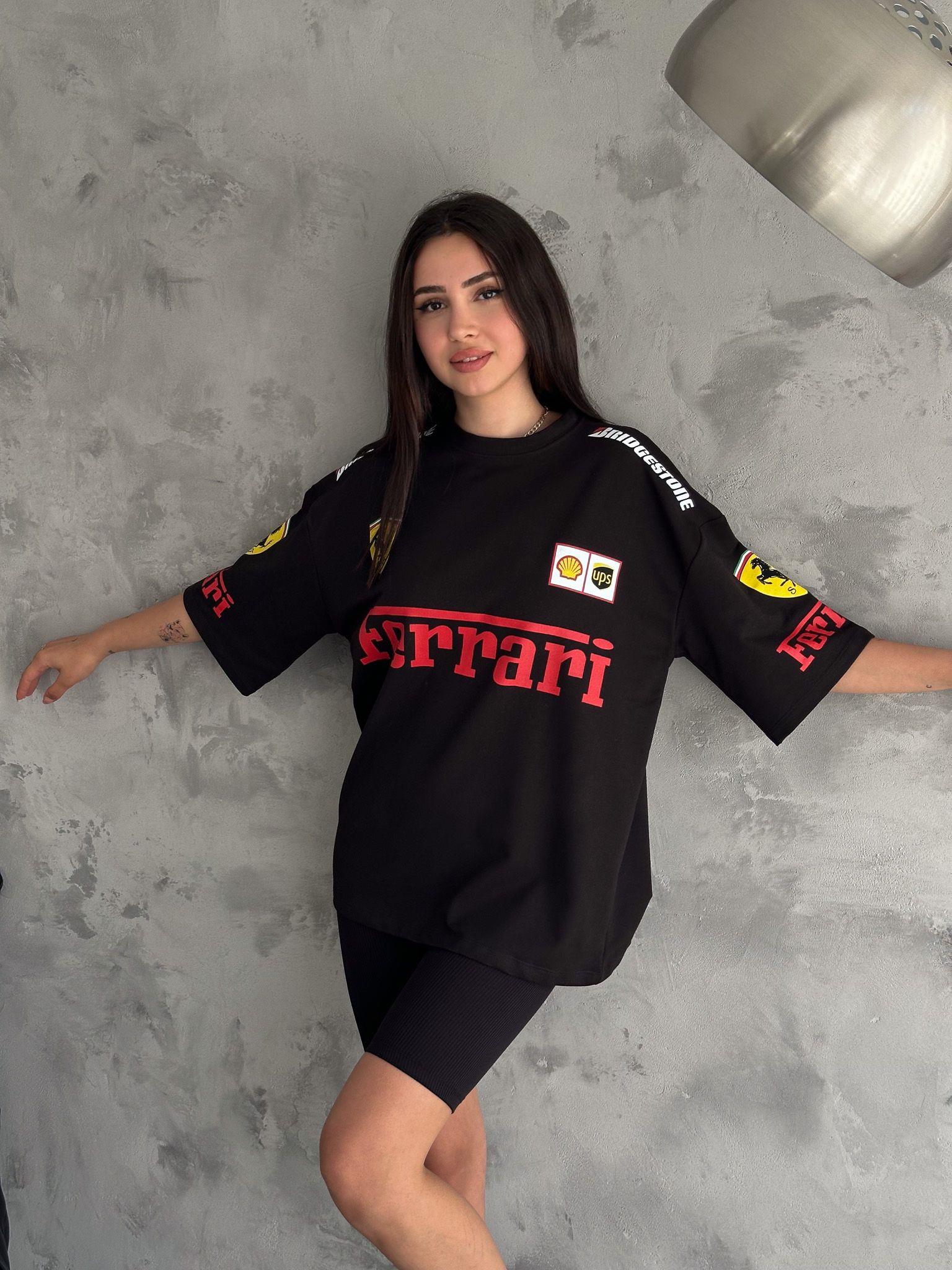 Extra Salaş Ferrari Baskılı  (Unisex) T-Shirt