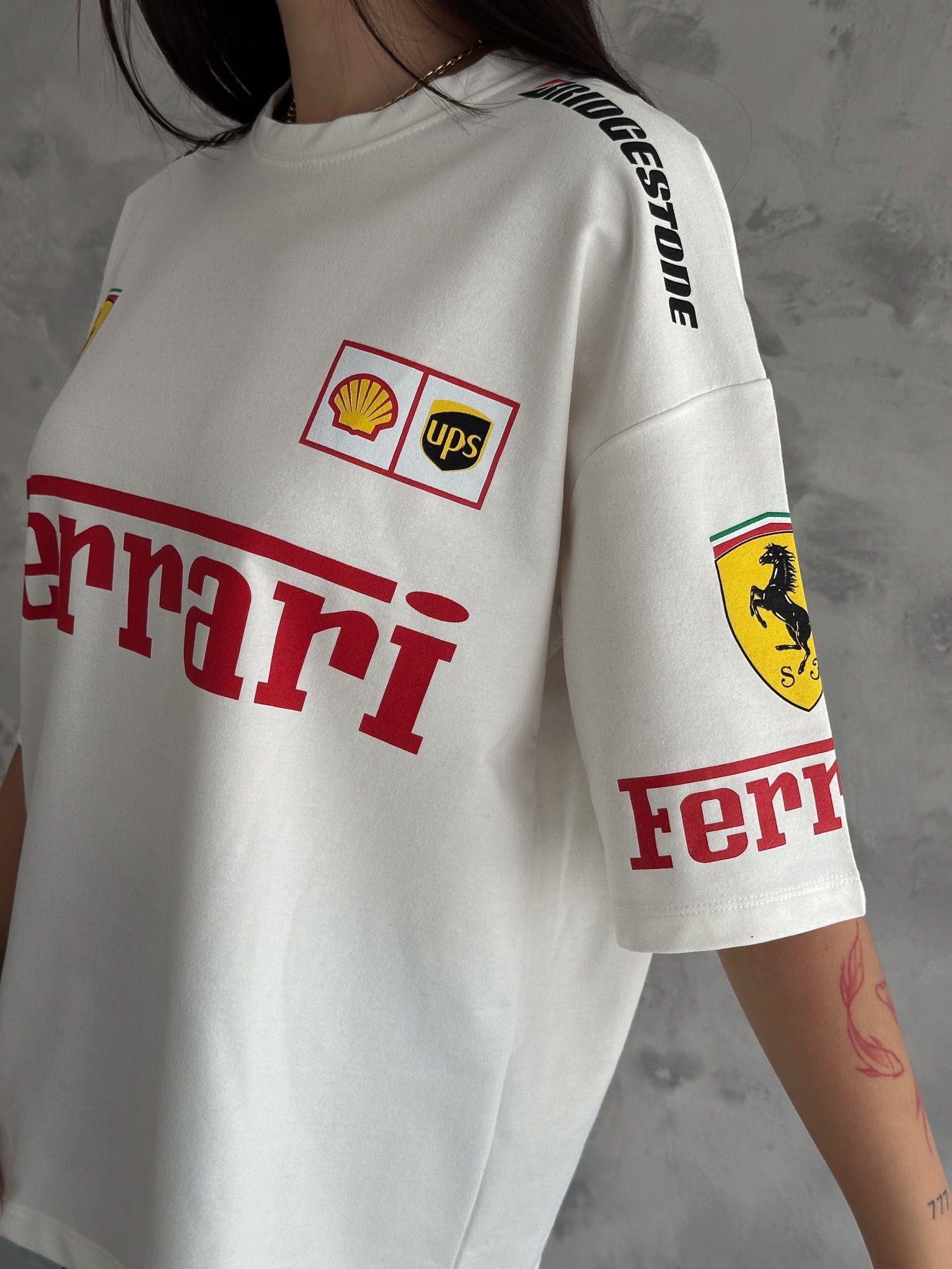 Extra Salaş Ferrari Baskılı  (Unisex) T-Shirt