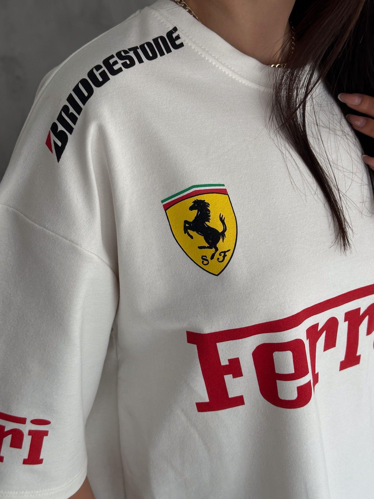 Extra Salaş Ferrari Baskılı  (Unisex) T-Shirt