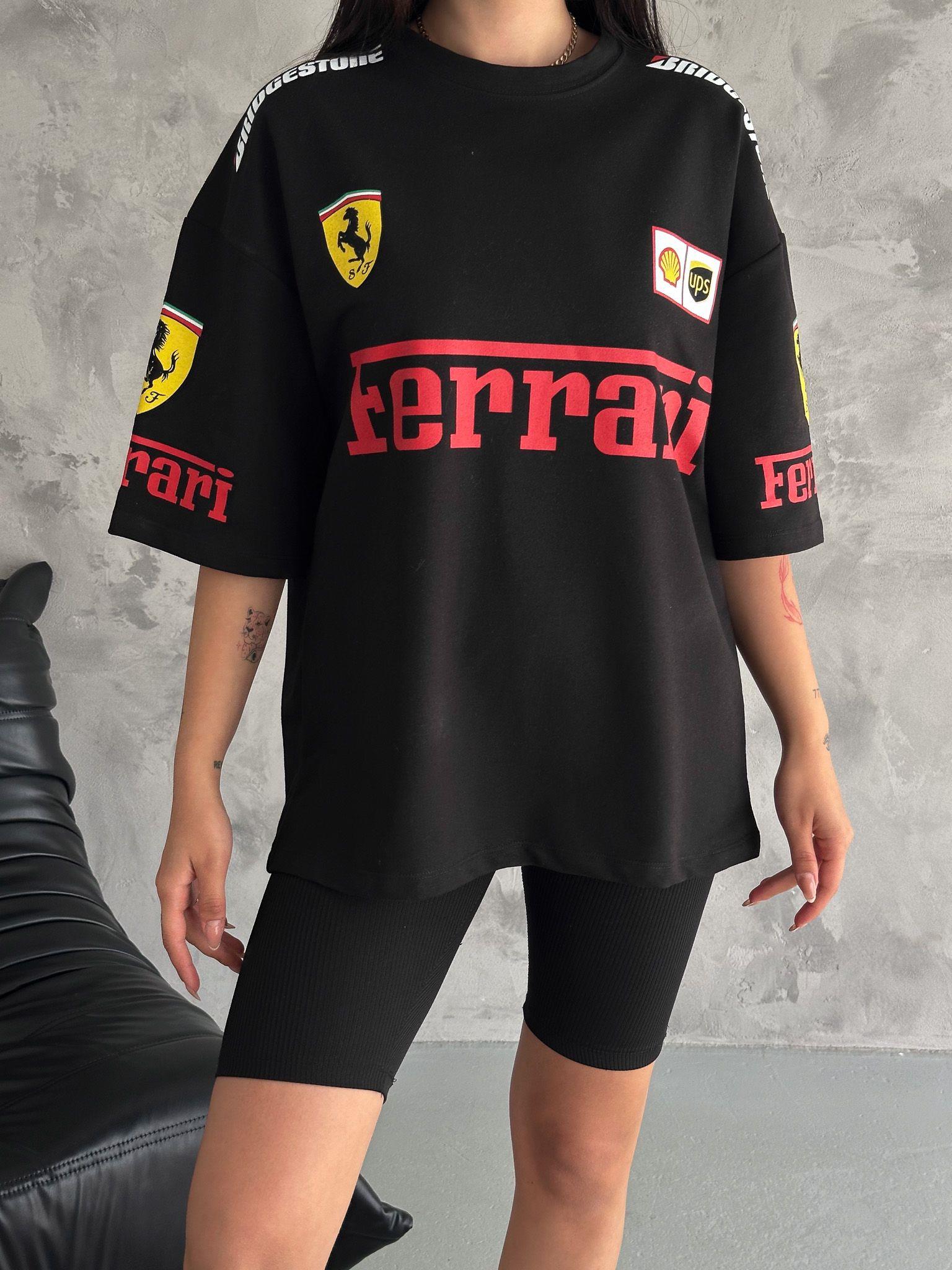 Extra Salaş Ferrari Baskılı  (Unisex) T-Shirt