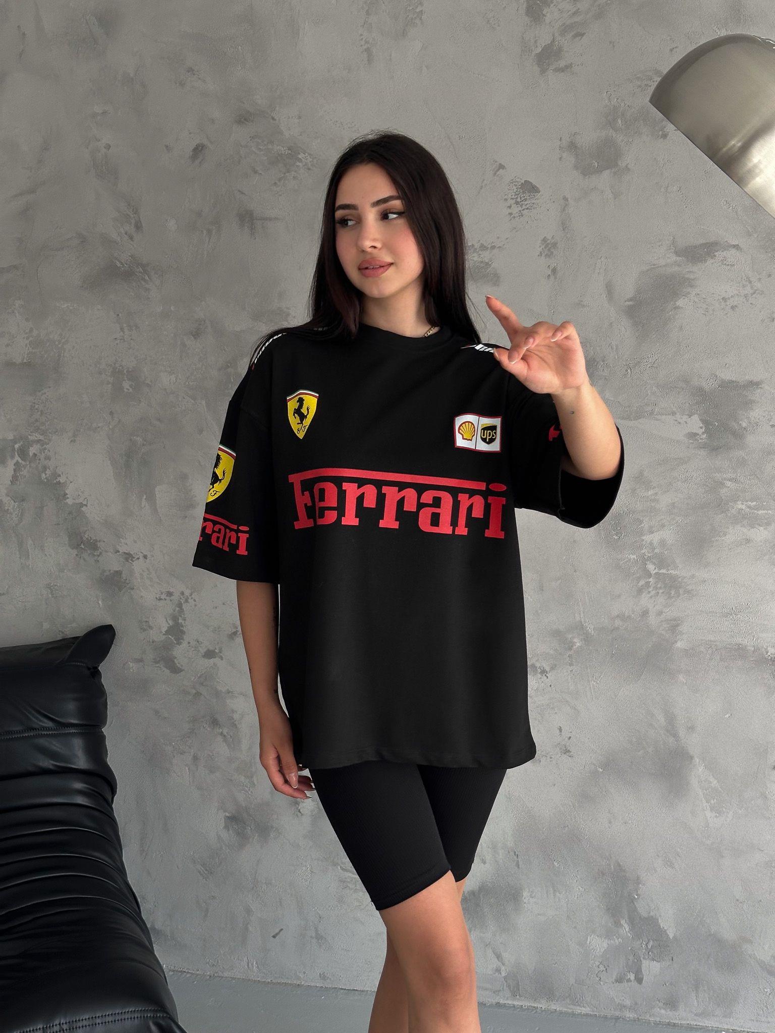 Extra Salaş Ferrari Baskılı  (Unisex) T-Shirt