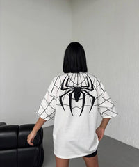 Extra Salaş Spider Baskılı  (Unisex) T-Shirt