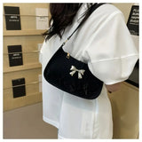 Y2K Ribbon Detail Küçük Omuz Çantası